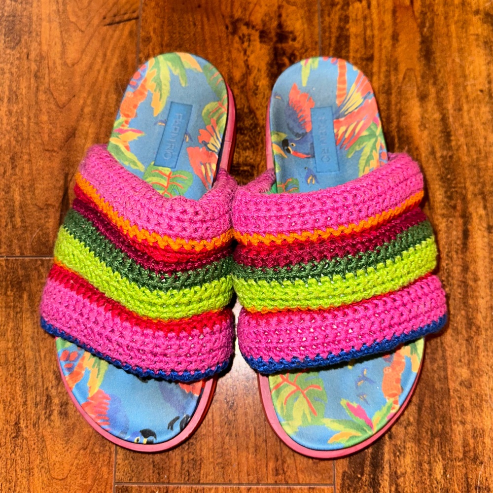 Colorful Farm Rio slides perfect for a day at the beach or a tropical vacation.